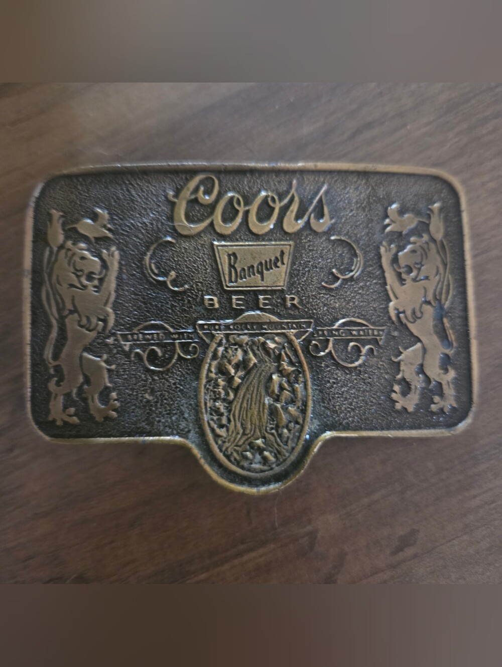 COORS BEER Antique Belt Buckle 1970s